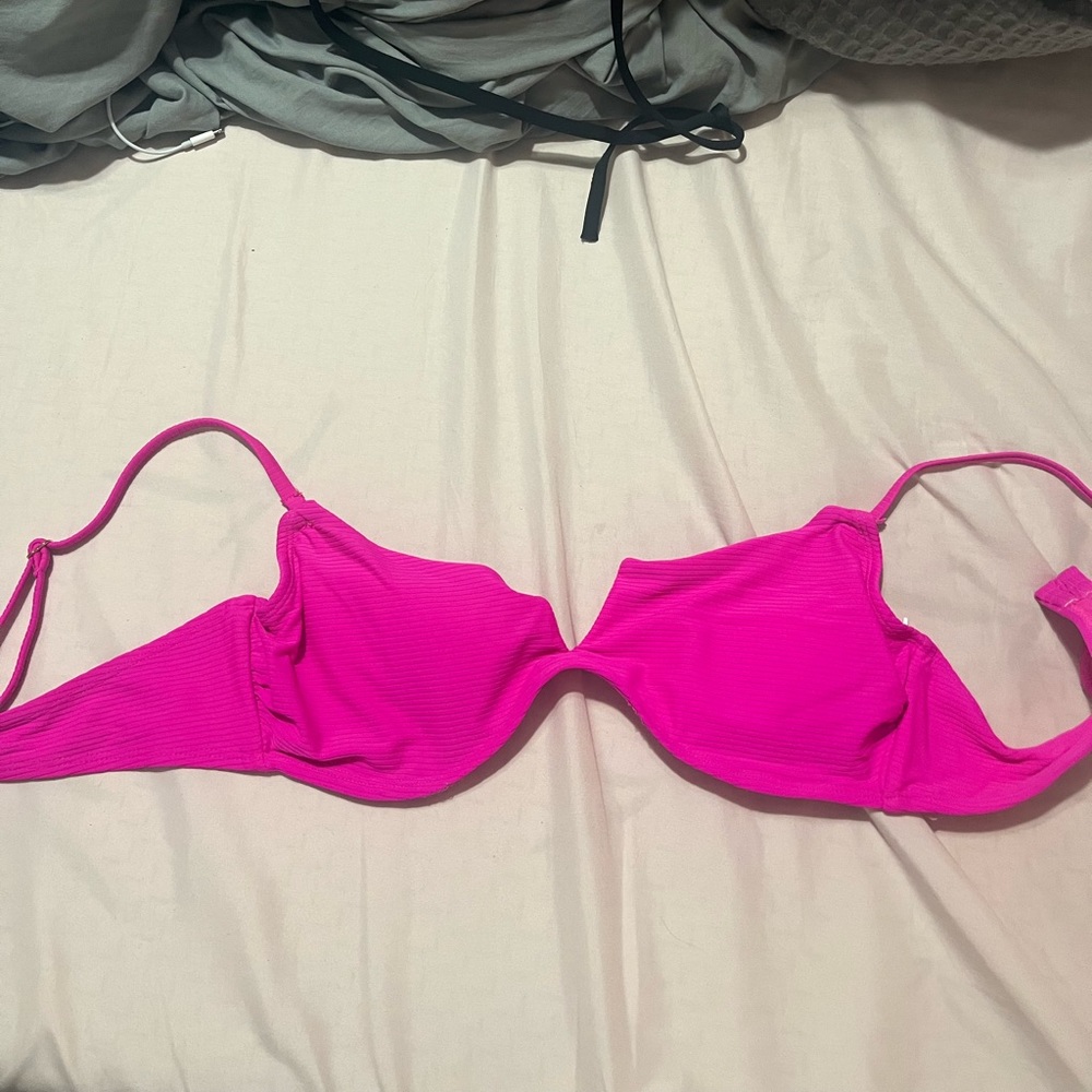Pink top bathing suit